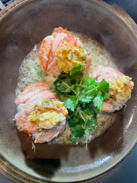 毛蟹バター焼き