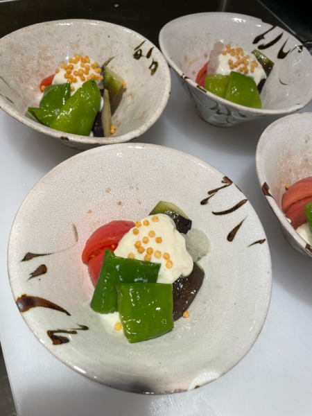 京豆腐と瀬戸内レモンの白和え